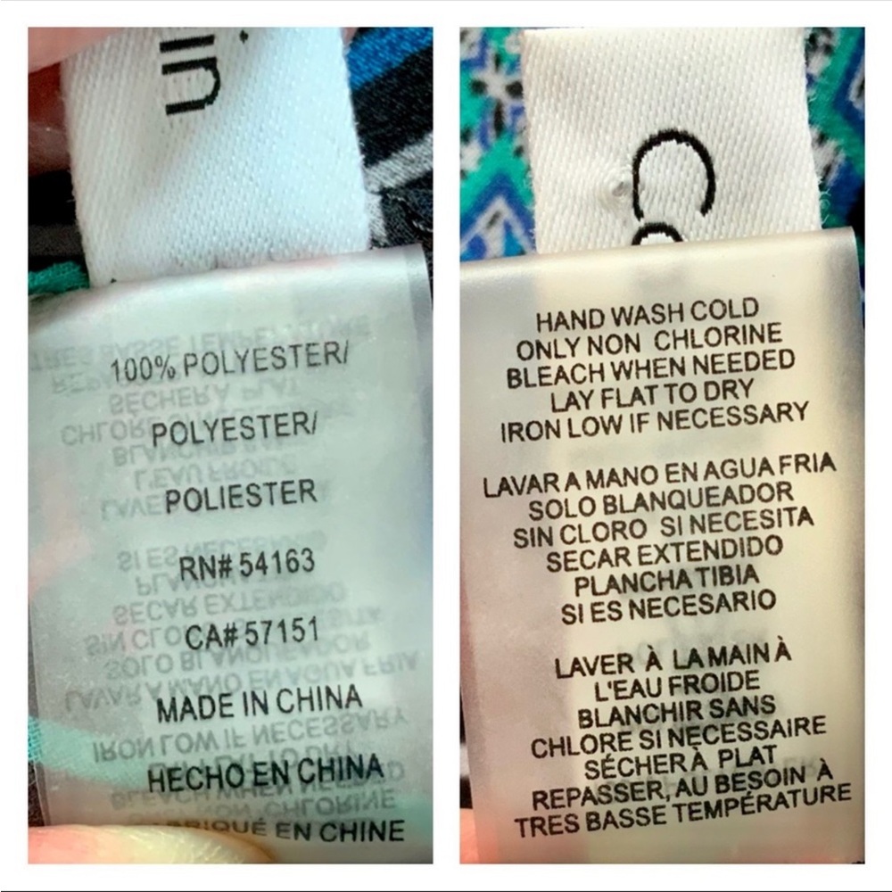 Calvin Klein Rectangular Lightweight Scarf Geometric-Pattern - Picture 7 of 8
